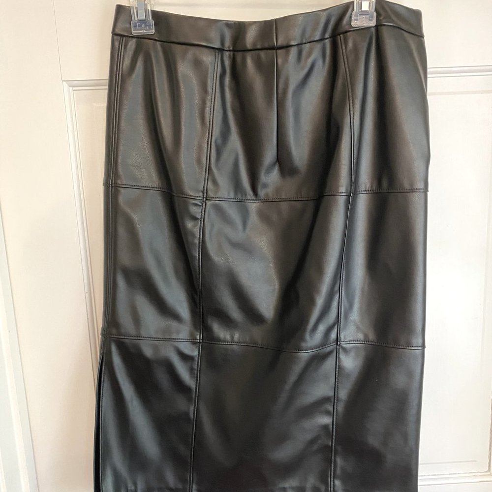 White House Black Market Leather Pencil Skirt